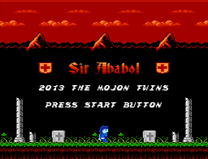 Sir Ababol (Homebrew) — Title screen